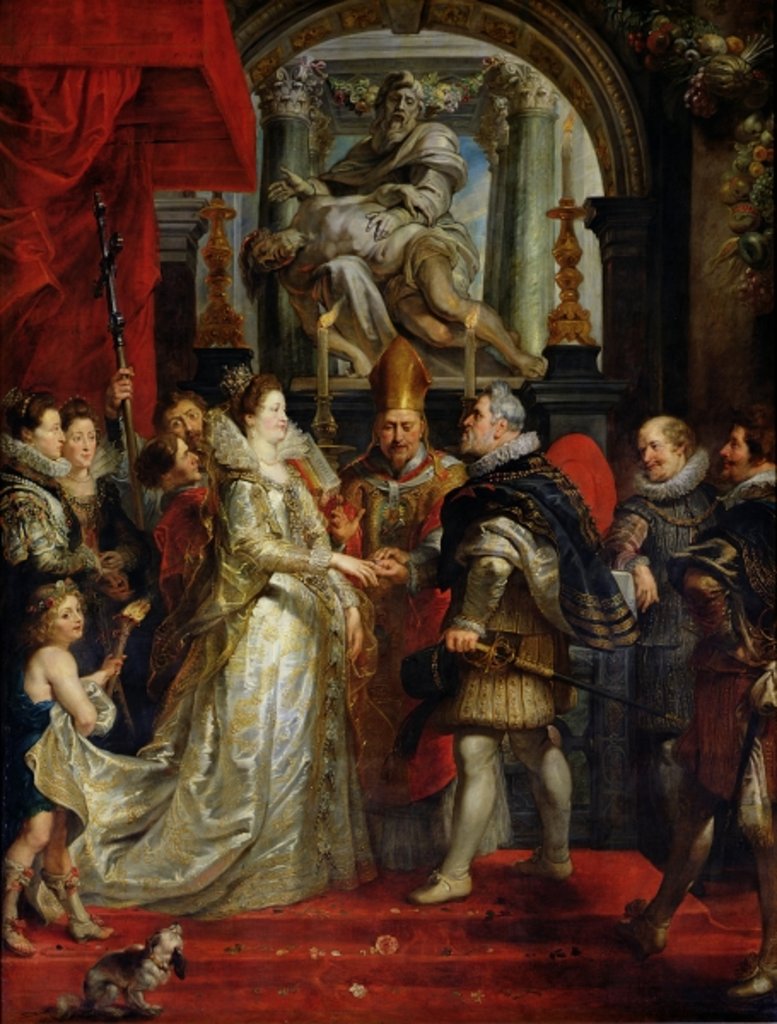 Detail of The Proxy Marriage of Marie de Medici and Henri IV 5th October 1600, 1621-25 by Peter Paul Rubens