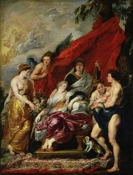 Detail of The Birth of Louis XIII at Fontainebleau, 27th September 1601 by Peter Paul Rubens