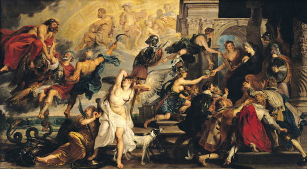 Detail of The Apotheosis of Henri IV and the Proclamation of the Regency of Marie de Medici, 1622-25 by Peter Paul Rubens