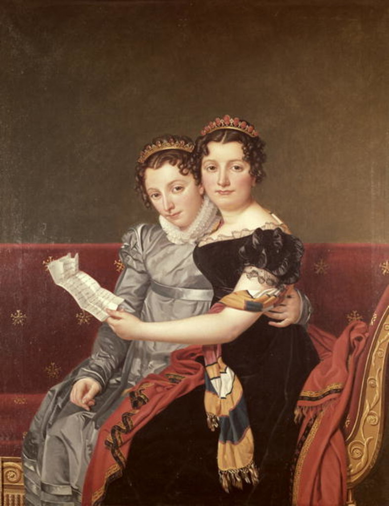 Detail of Zenaide and Charlotte Bonaparte, 1822 by Jacques Louis David