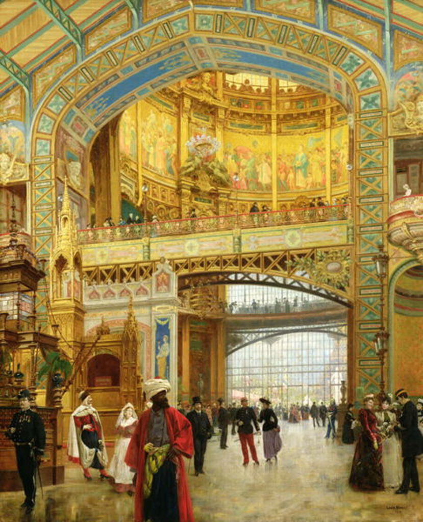 Detail of The Central Dome of the Universal Exhibition of 1889 by Louis Beroud