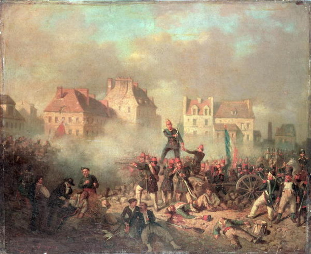 Detail of An Officer Giving the Order to Fire by Tony Francois de Bergue