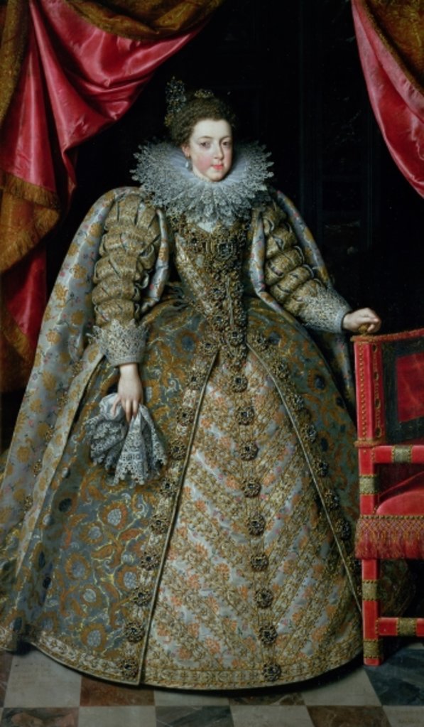 Detail of Portrait of Elisabeth of France 1615 by Frans II Pourbus