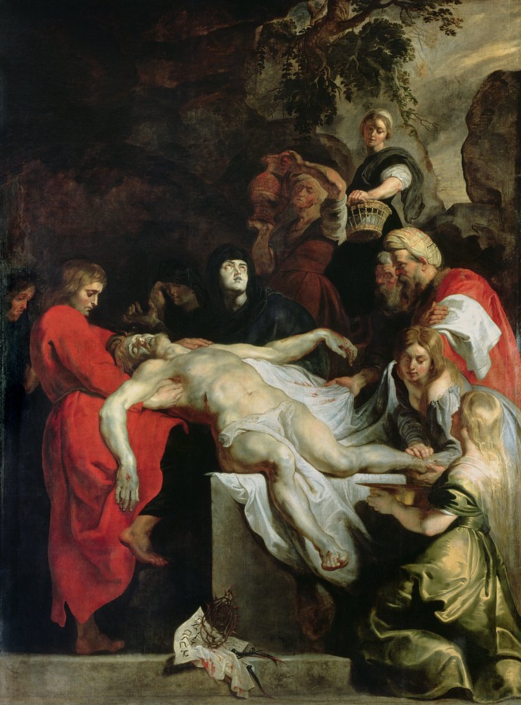 Detail of The Entombment of Jesus Christ by Peter Paul Rubens