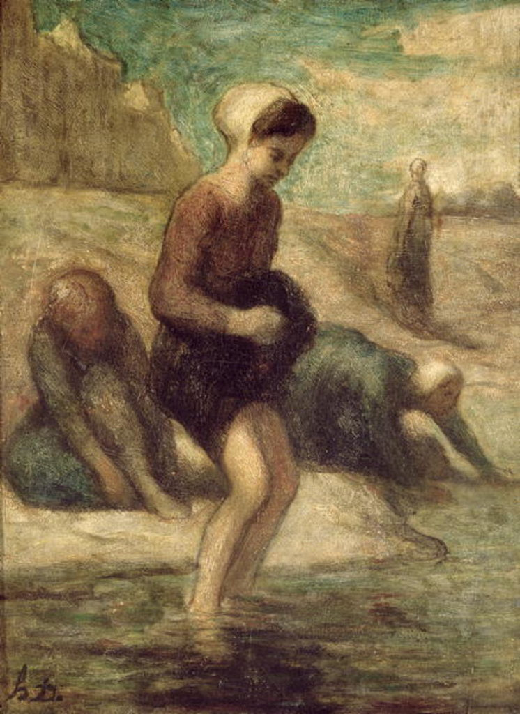 Detail of At the Water's Edge, c.1849-53 by Honore Daumier