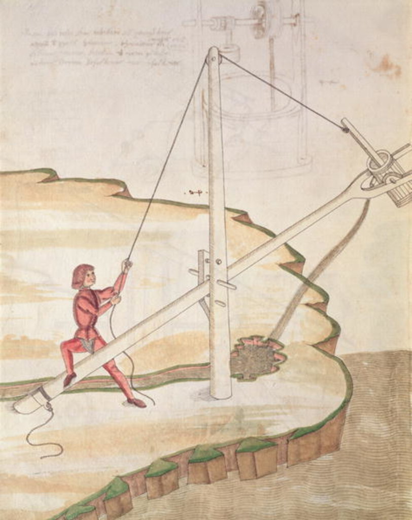Detail of Diagram of a method of supplying water by Mariano di Jacopo