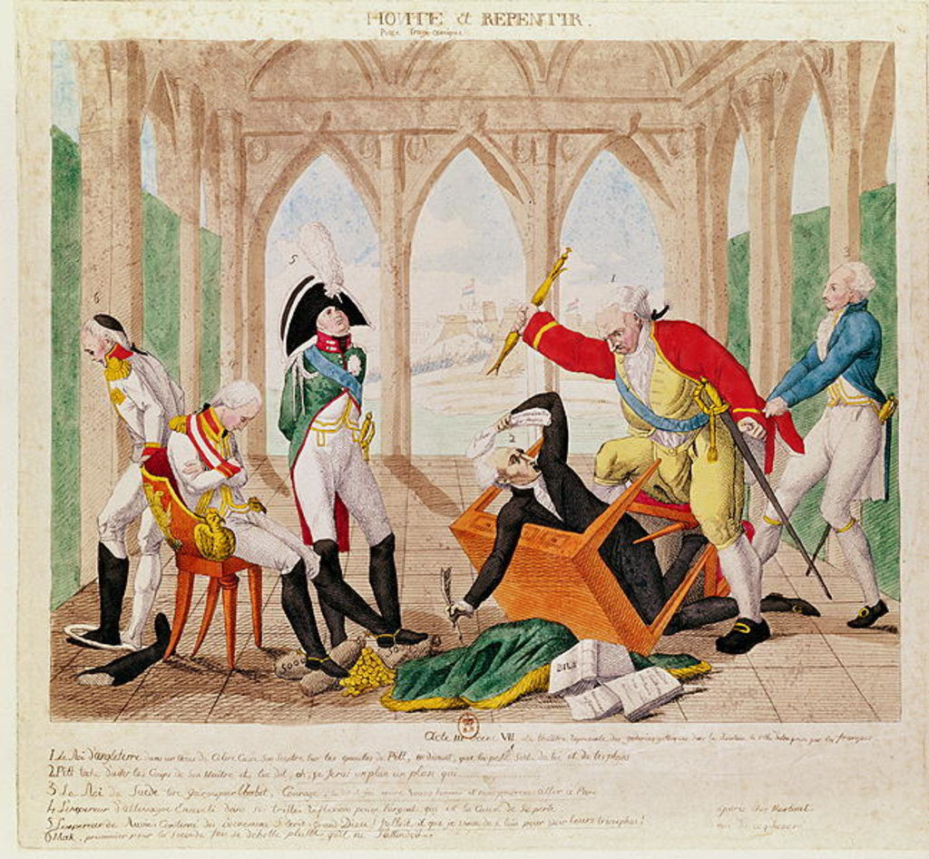 Detail of Shame and Regret, a Tragi-Comic Play by French School