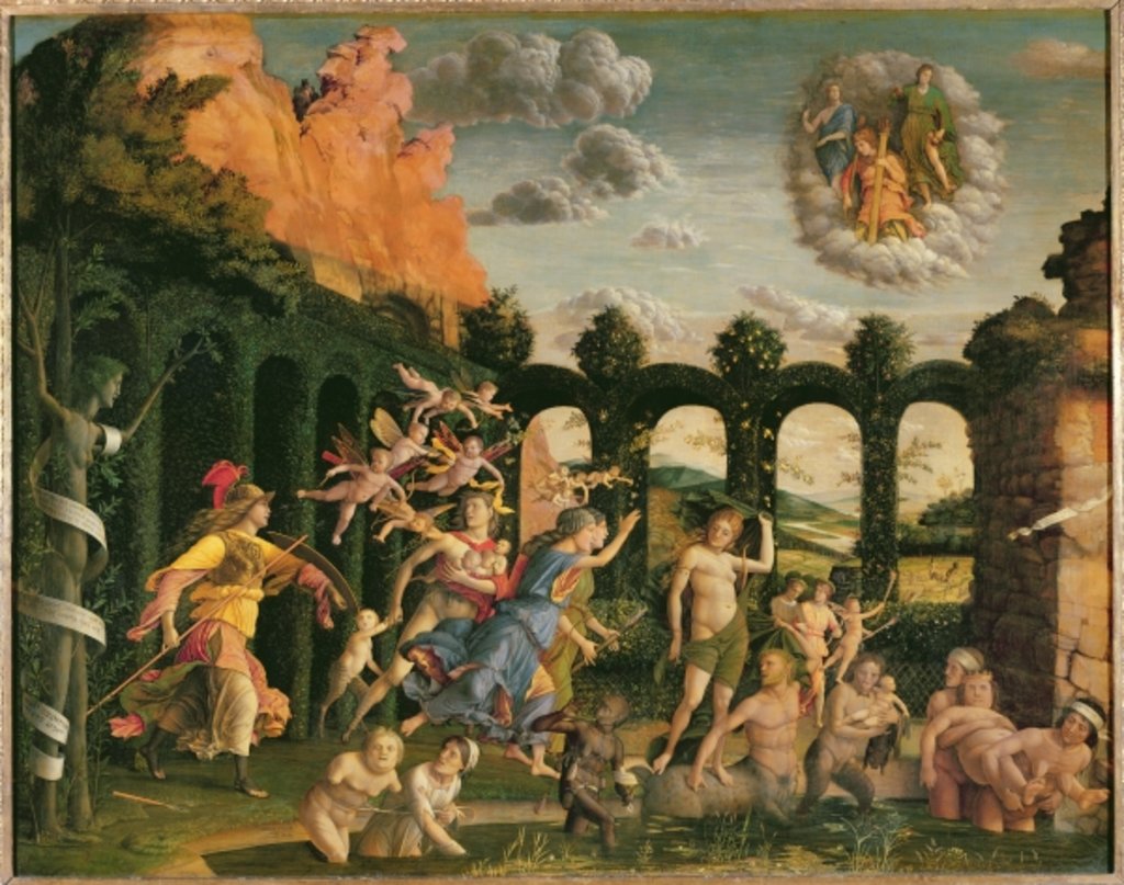 Detail of Minerva Chasing the Vices from 'Triumph of the Virtues', 1502 by Andrea Mantegna