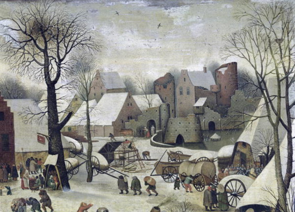 Detail of The Census at Bethlehem by Pieter the Elder Bruegel