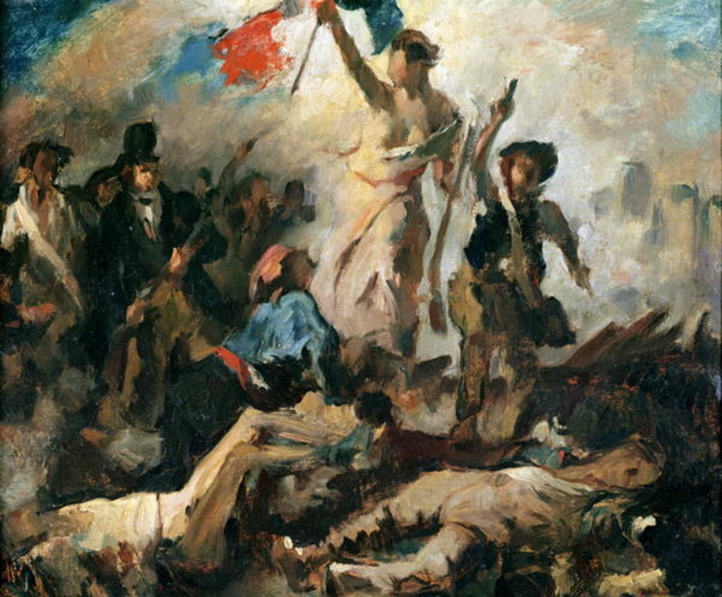 Detail of Study for Liberty Leading the People by Ferdinand Victor Eugene Delacroix