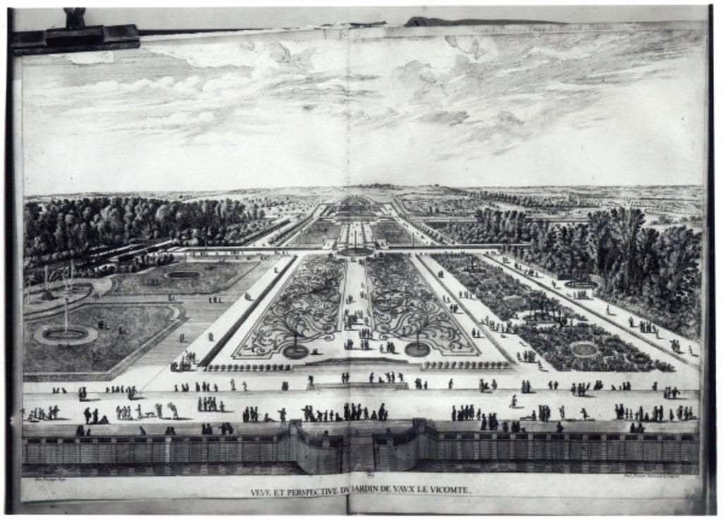 Detail of Perspective View of the Garden of Vaux-le-Vicomte by Israel the Younger Silvestre