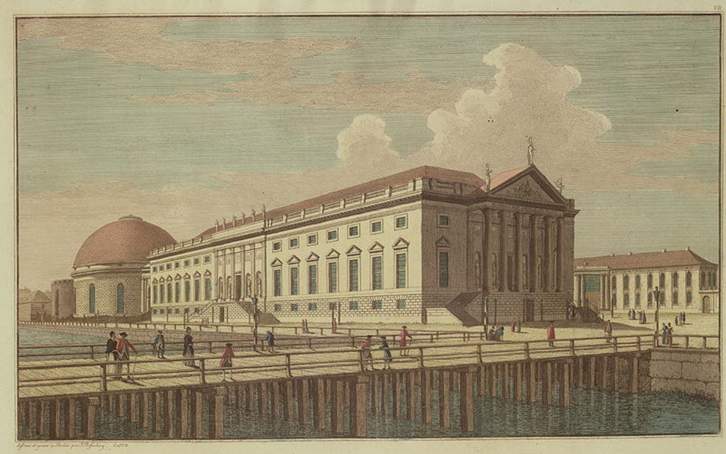 Detail of View of the Opera House in Berlin, 1773 by Johann Georg Rosenberg