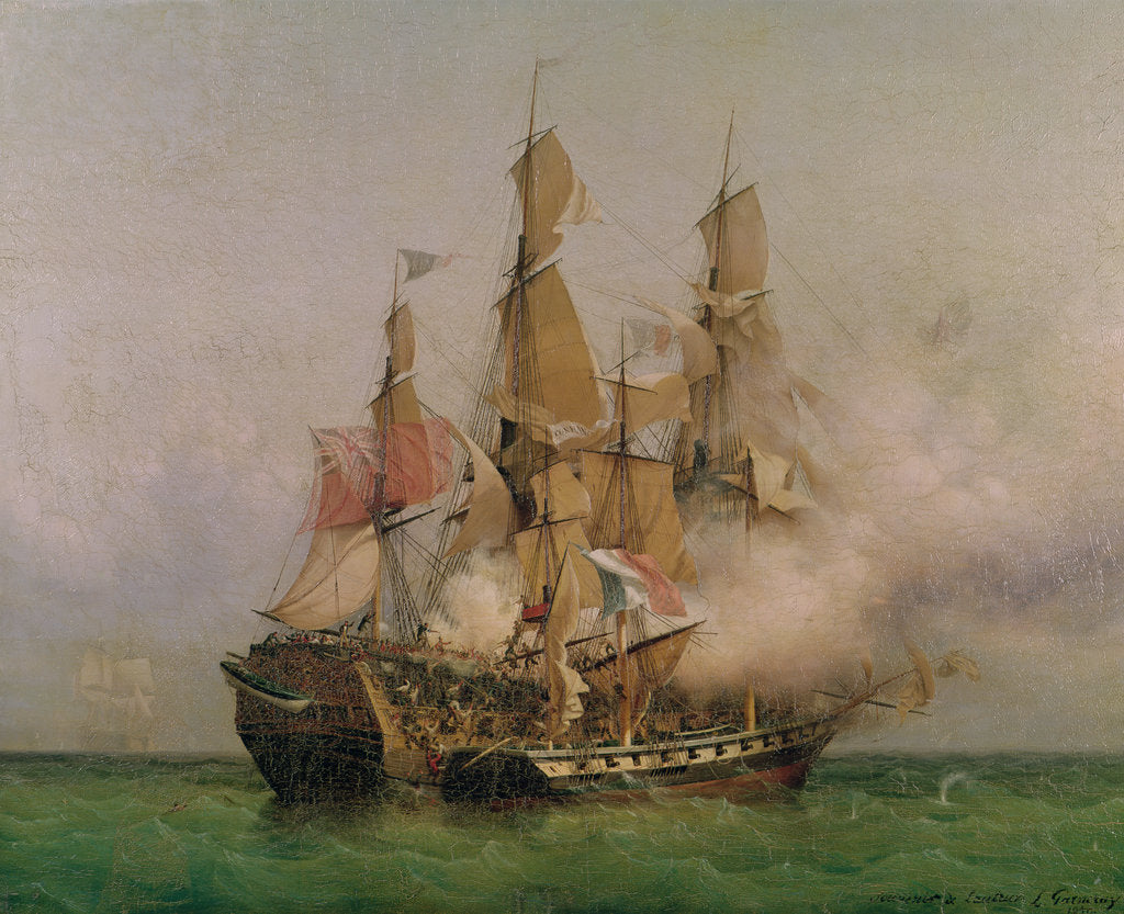 Detail of The Taking of the 'Kent' by Robert Surcouf in the Gulf of Bengal on October 7 1800, 1850 by Ambroise-Louis Garneray