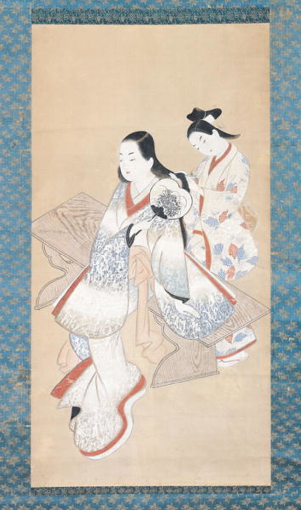 Detail of The Courtesan's Coiffure, c.1700-14 by Ando Kaigetsudo