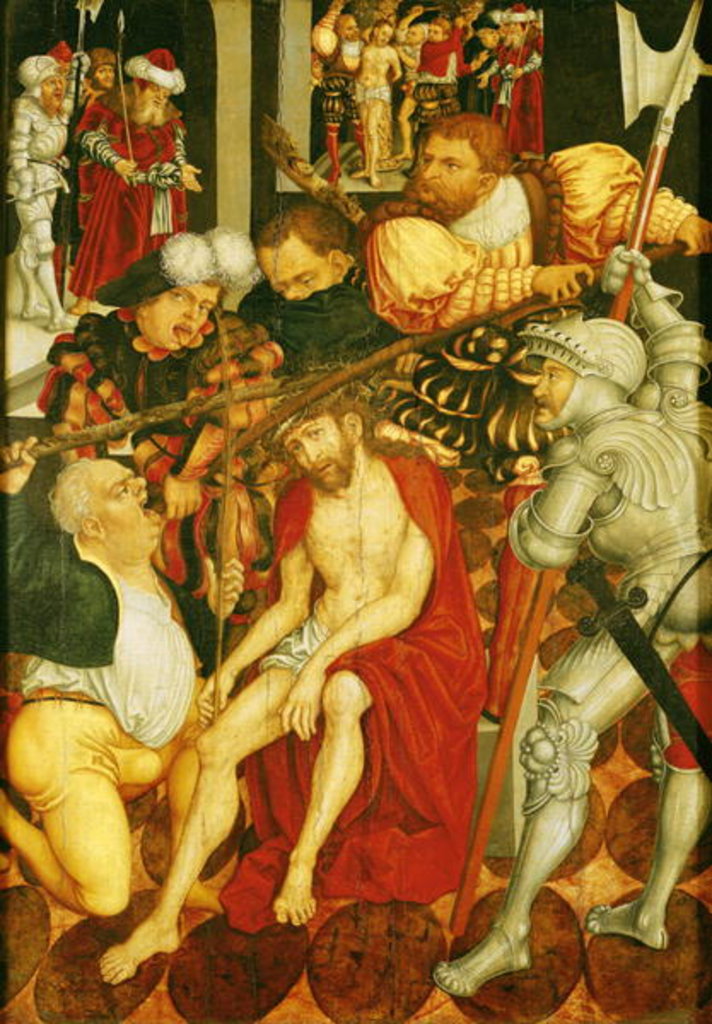 Detail of The Mocking of Christ by Lucas The Elder Cranach
