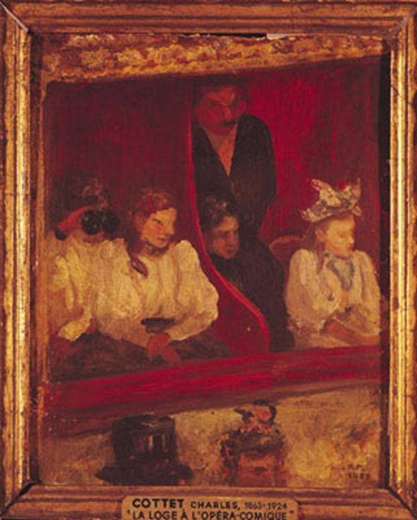 Detail of Box at the Opera-Comique, 1887 by Charles Cottet
