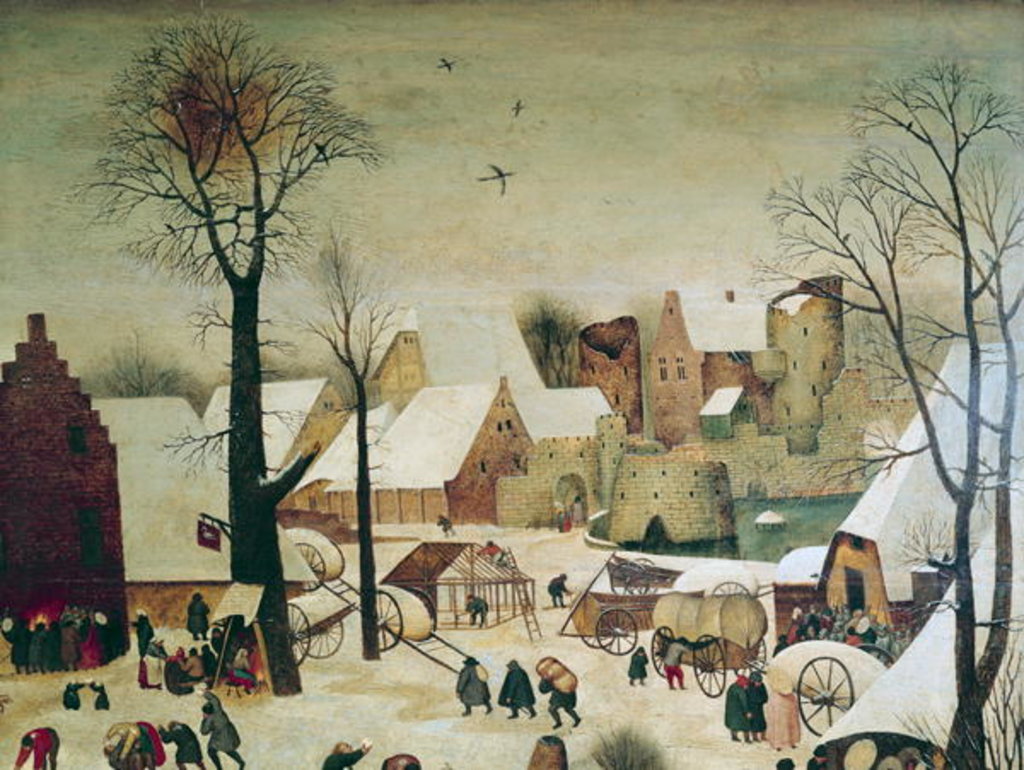 Detail of The Census at Bethlehem by Pieter the Younger Brueghel