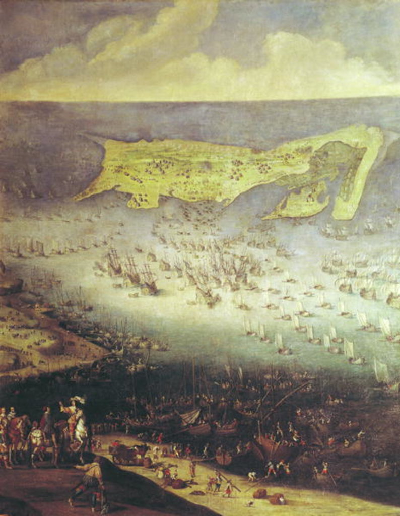 Detail of The Lifting of the Siege of the Ile de Re, 8th November 1627 by French School