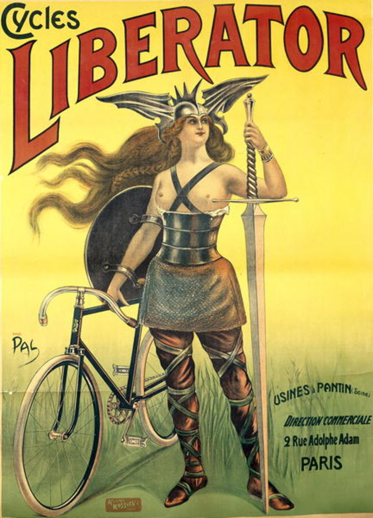 Detail of Poster advertising 'Cycles Liberator' from Pantin, printed by Kossoth et Cie, Paris by Pal