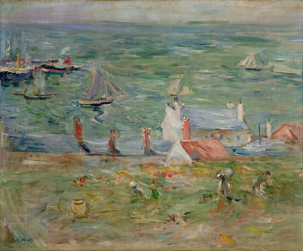 Detail of The Port of Gorey on Jersey, 1886 by Berthe Morisot