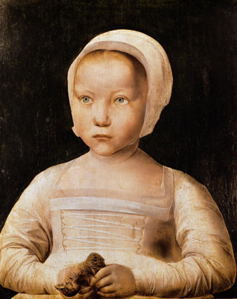 Detail of Young Girl with a Dead Bird, c.1500-25 by Flemish School