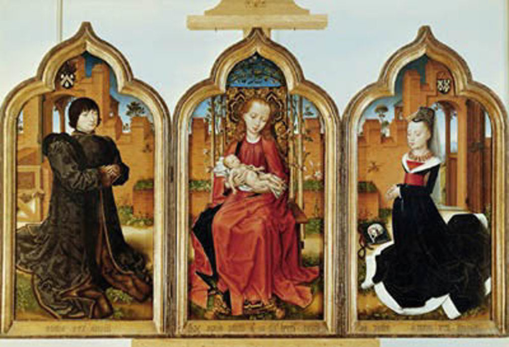 Detail of Triptych of Jean de Witte, 1473 by Flemish School