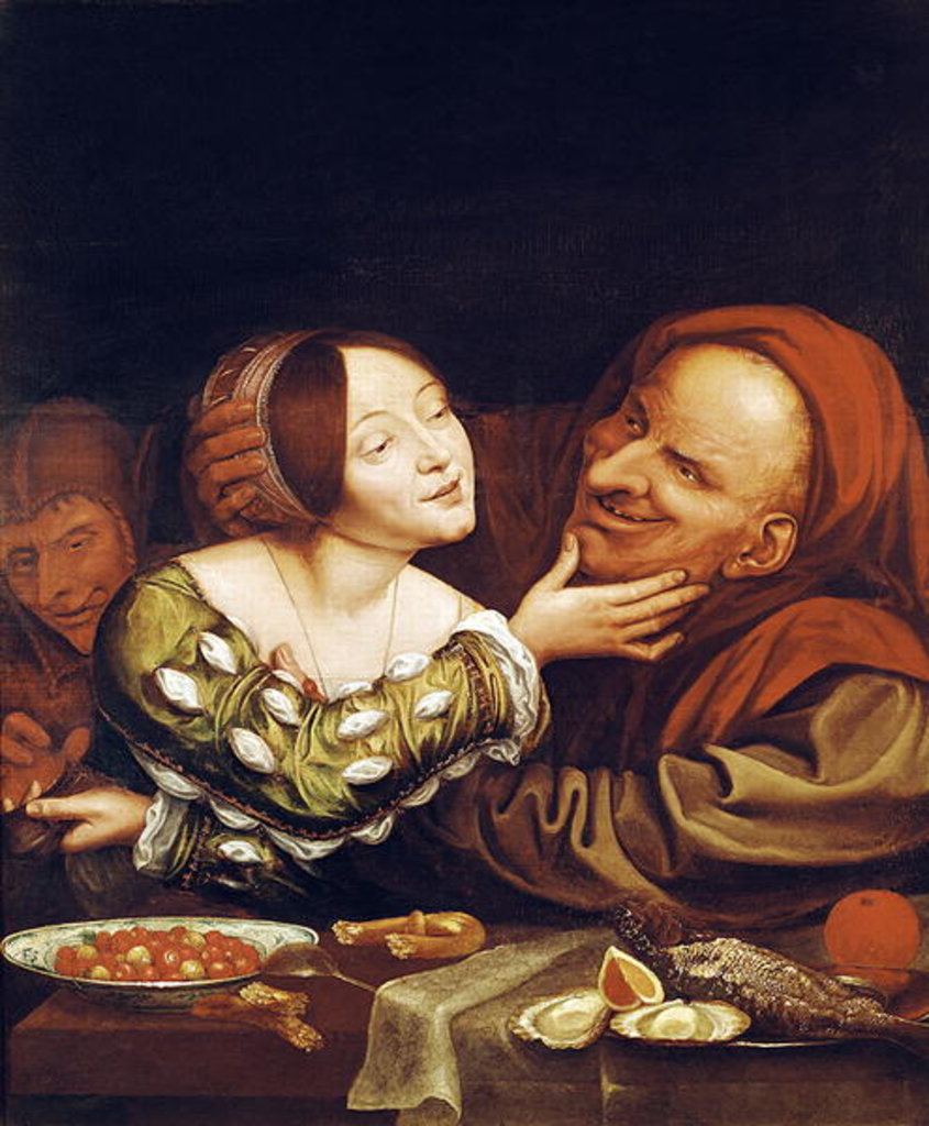 Detail of Unequal Love or, The Mismatched Couple by Quentin Massys or Metsys