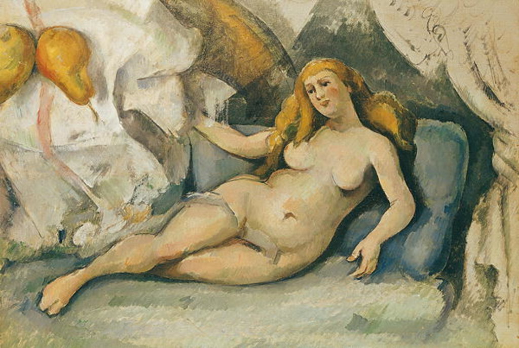 Detail of Female Nude on a Sofa by Paul Cezanne