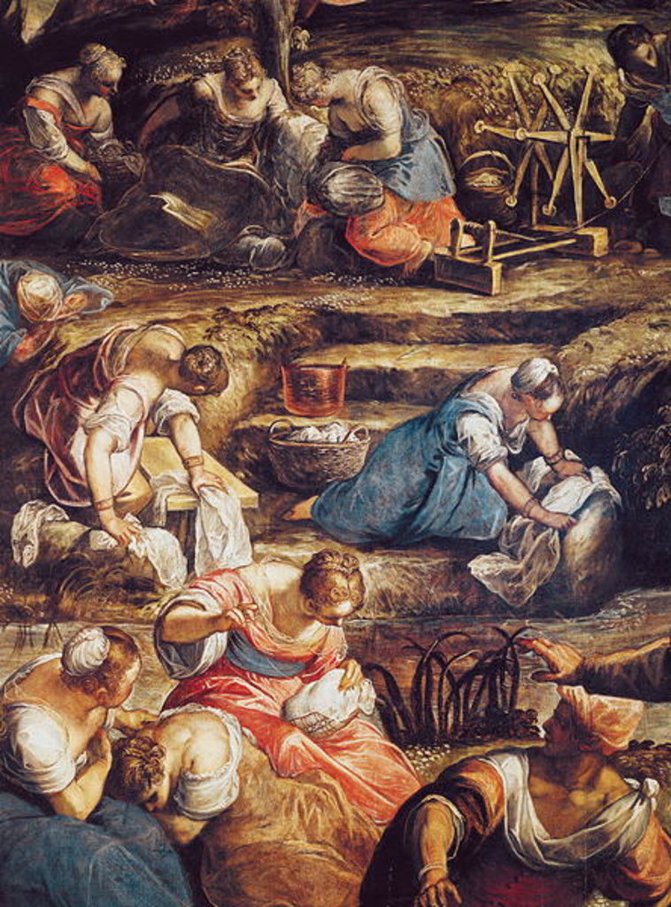 Detail of The Miraculous Fall of Manna by Jacopo Robusti Tintoretto