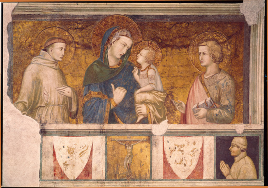 Detail of Virgin and Child with St. Francis and St. John the Evangelist by Pietro Lorenzetti