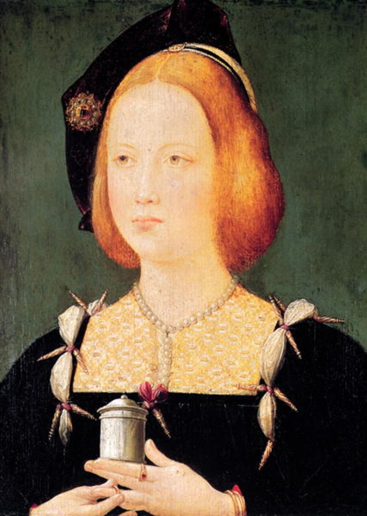 Detail of Portrait of Mary of England wife of Louis XII c.1514 by French School