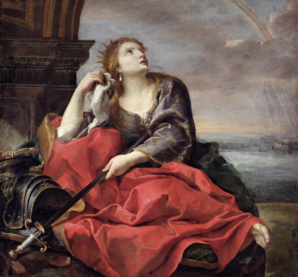 Detail of The Death of Dido by Andrea Sacchi