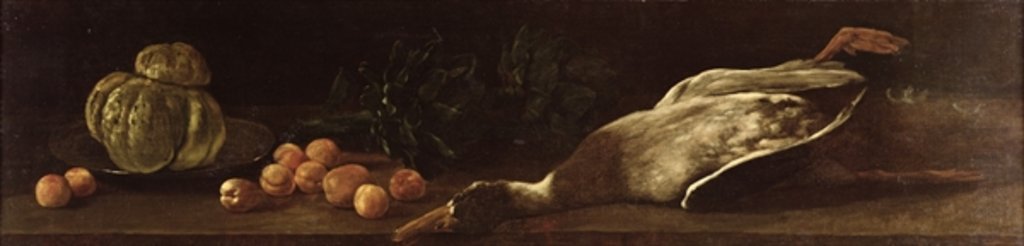 Detail of Still Life with a Duck, 1863 by Francois Bonvin