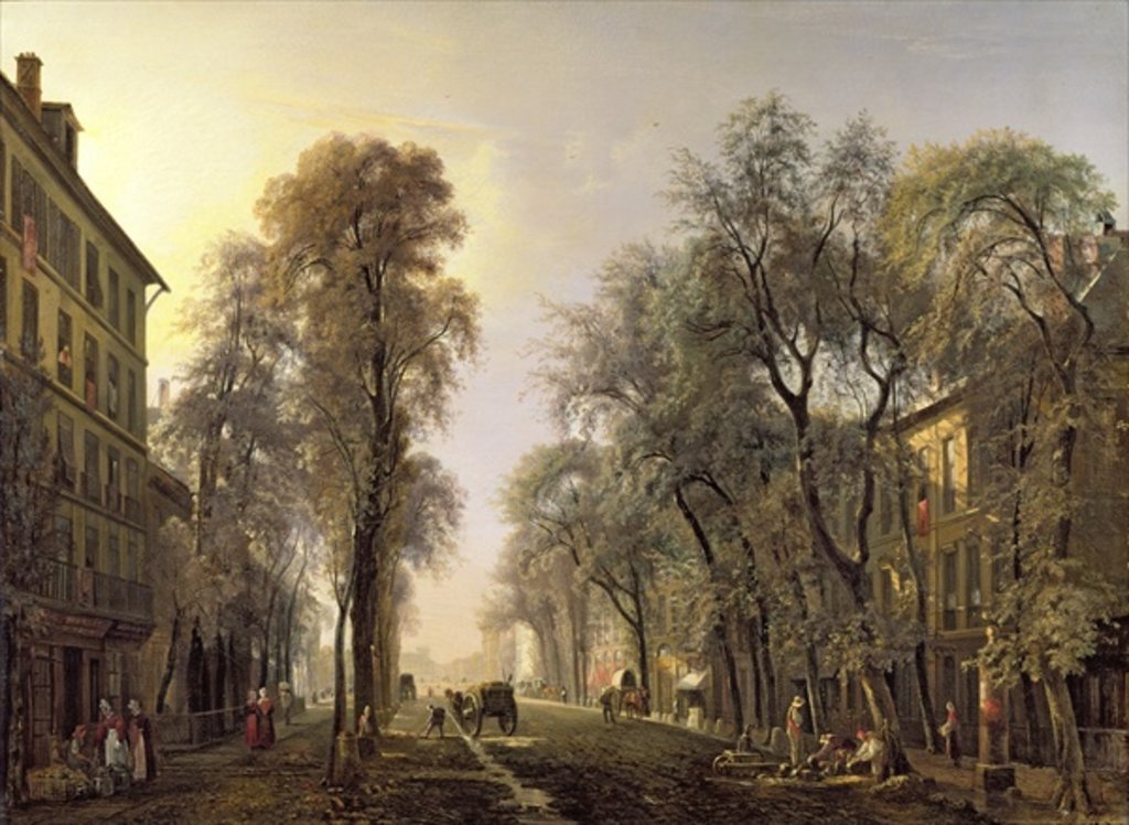 Detail of Boulevard Poissonniere in 1834 by Isidore Dagnan