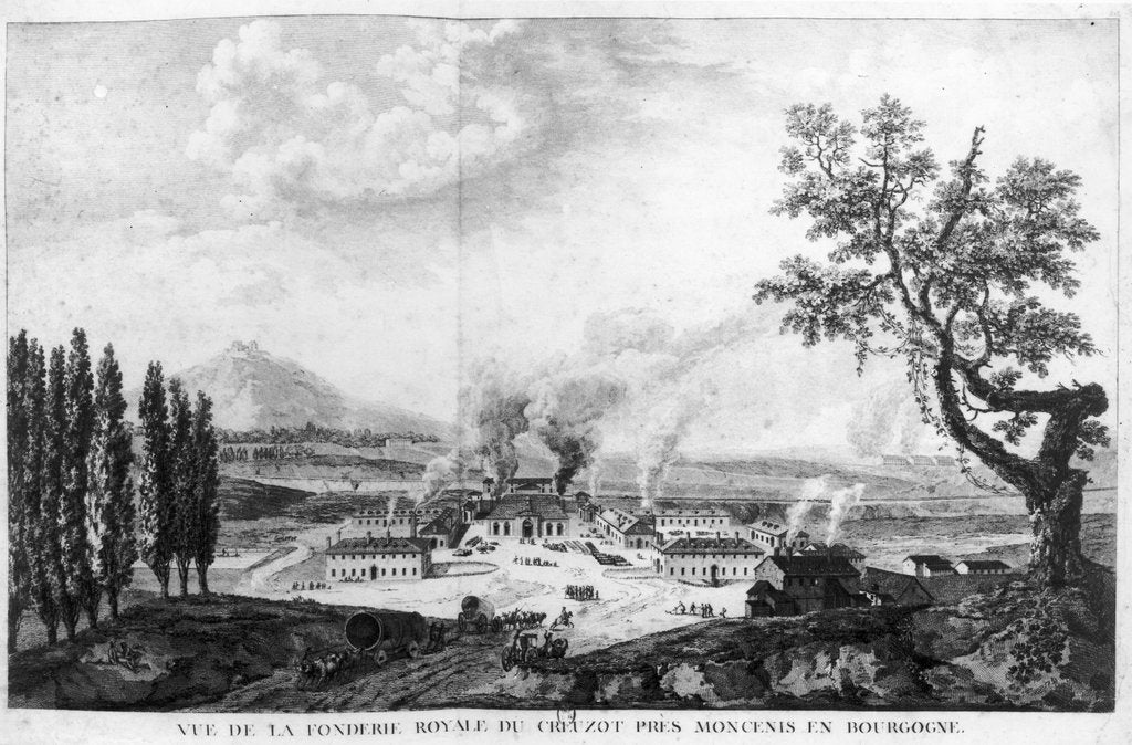 Detail of Royal Foundry at Le Creusot in 1787 by French School