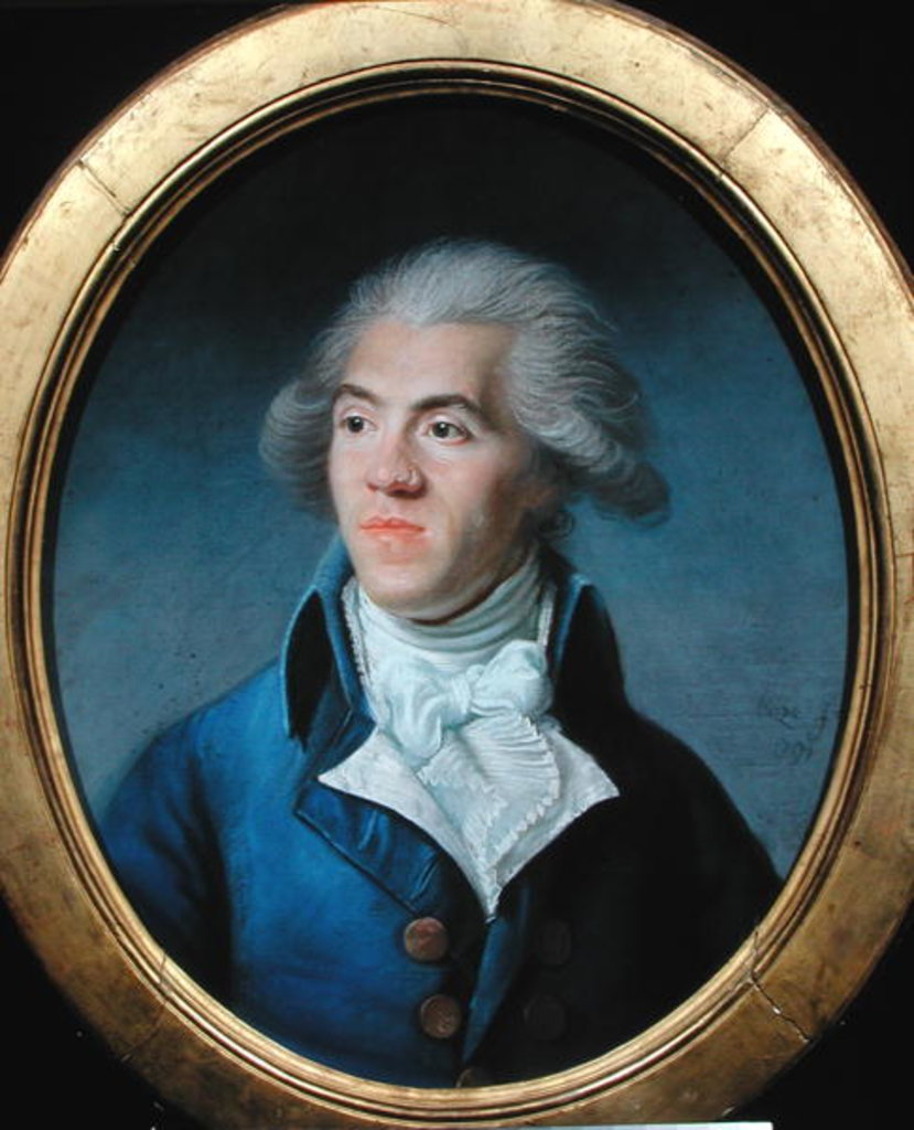 Detail of Portrait presumed to be Antoine Barnave 1791 by Joseph Boze