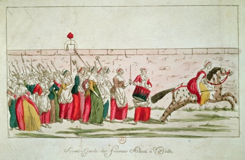 Detail of March of the Women on Versailles, 5th October 1789 by French School