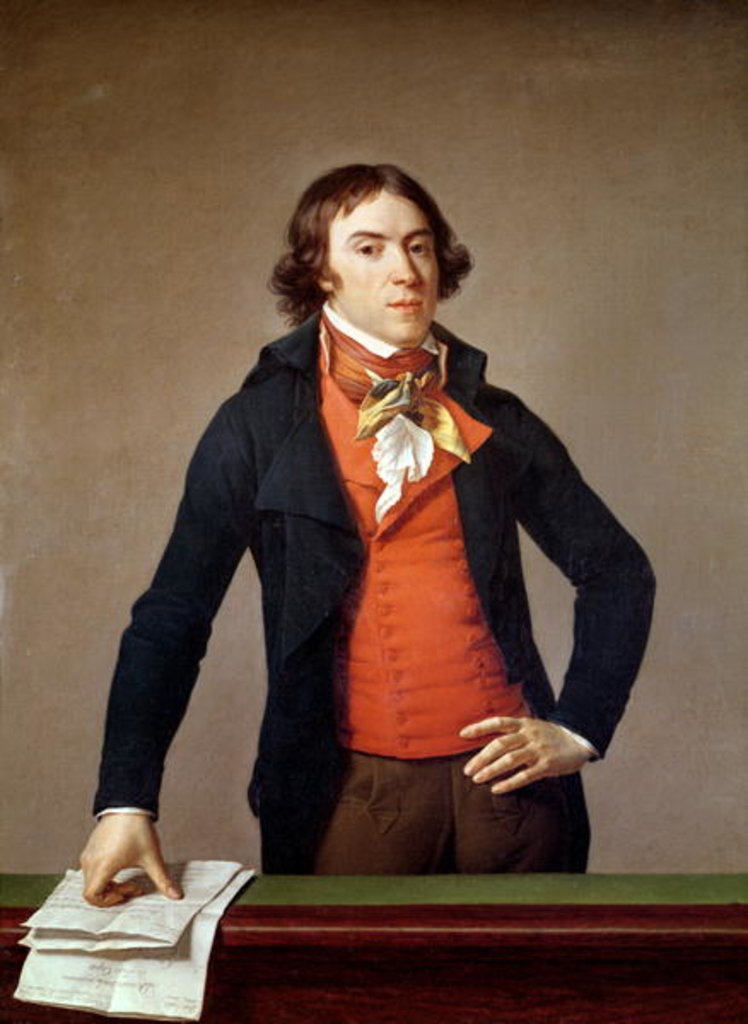 Detail of Bertrand Barere de Vieuzac with the judgement of Louis XVI 4th January 1793 by Jean Louis Laneuville