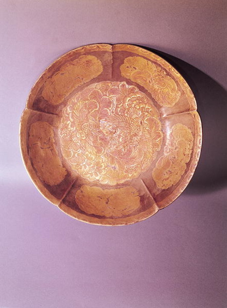 Detail of Engraved dish, Tang dynasty by School Chinese