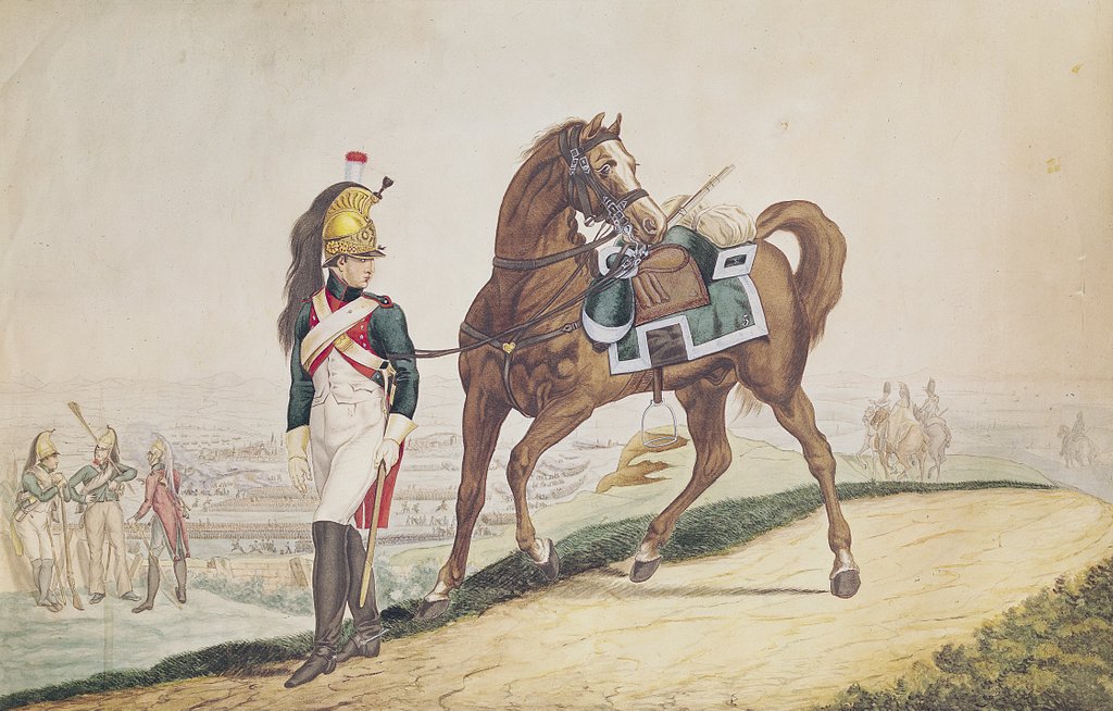 Detail of Dragoons of the French Imperial Army by French School