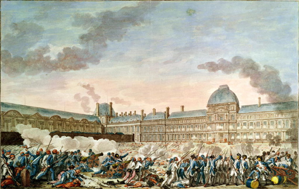 Detail of The 10th August 1792, 1792-93 by Charles Monnet