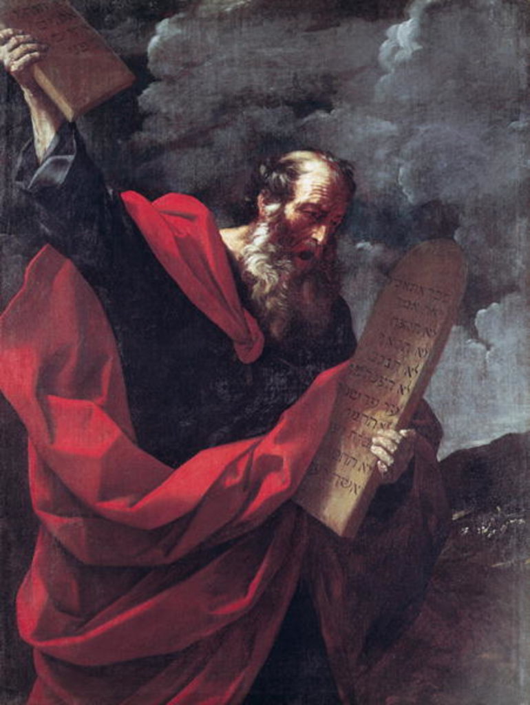 Detail of Moses with the Tablets of the Law by Guido Reni