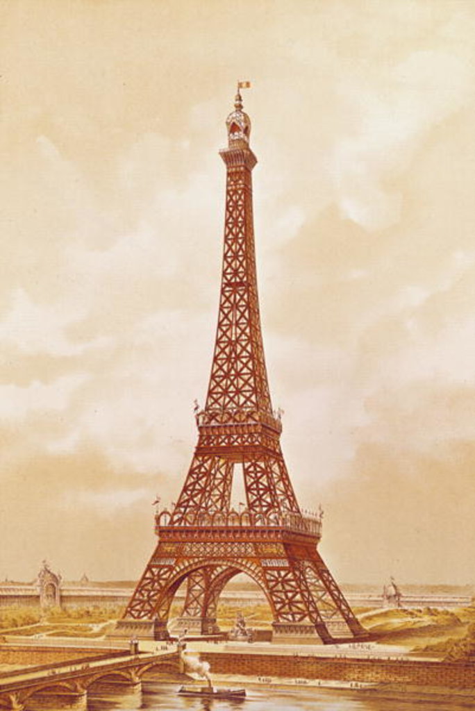 Detail of The Eiffel Tower, 1889 by French School