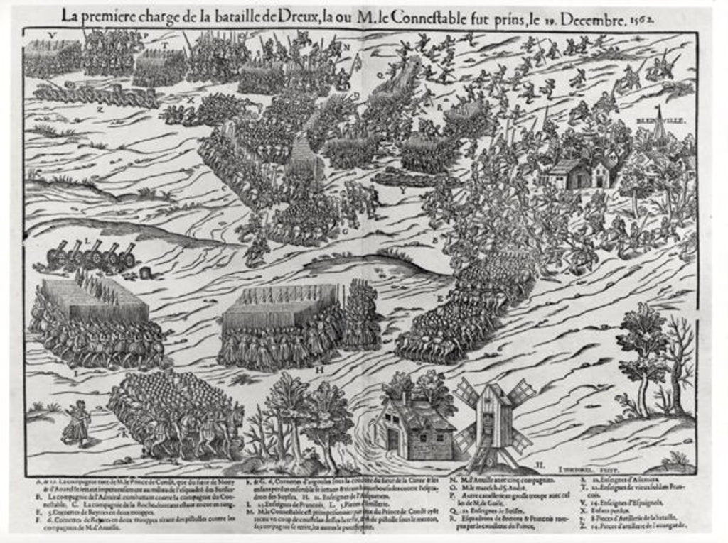 Detail of The Battle of Dreux, 19th December 1562 by J. J. & Tortorel J. Perrissin
