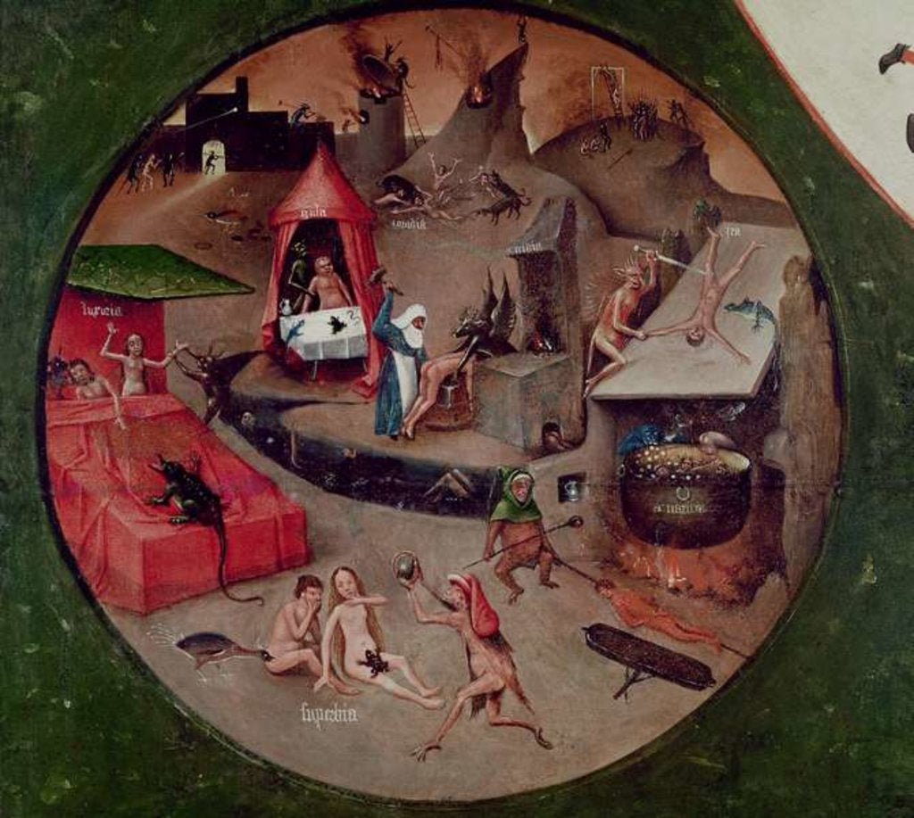 Detail of Tabletop of the Seven Deadly Sins and the Four Last Things by Hieronymus Bosch