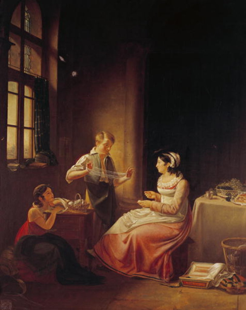 Detail of Interior of a House in Macon by Pierre Victor Olagnon