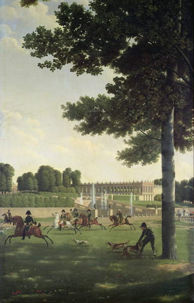 Detail of The Open Space in Front of the Grand Trianon, 1810 by Jean and Vernet Antoine Bidauld