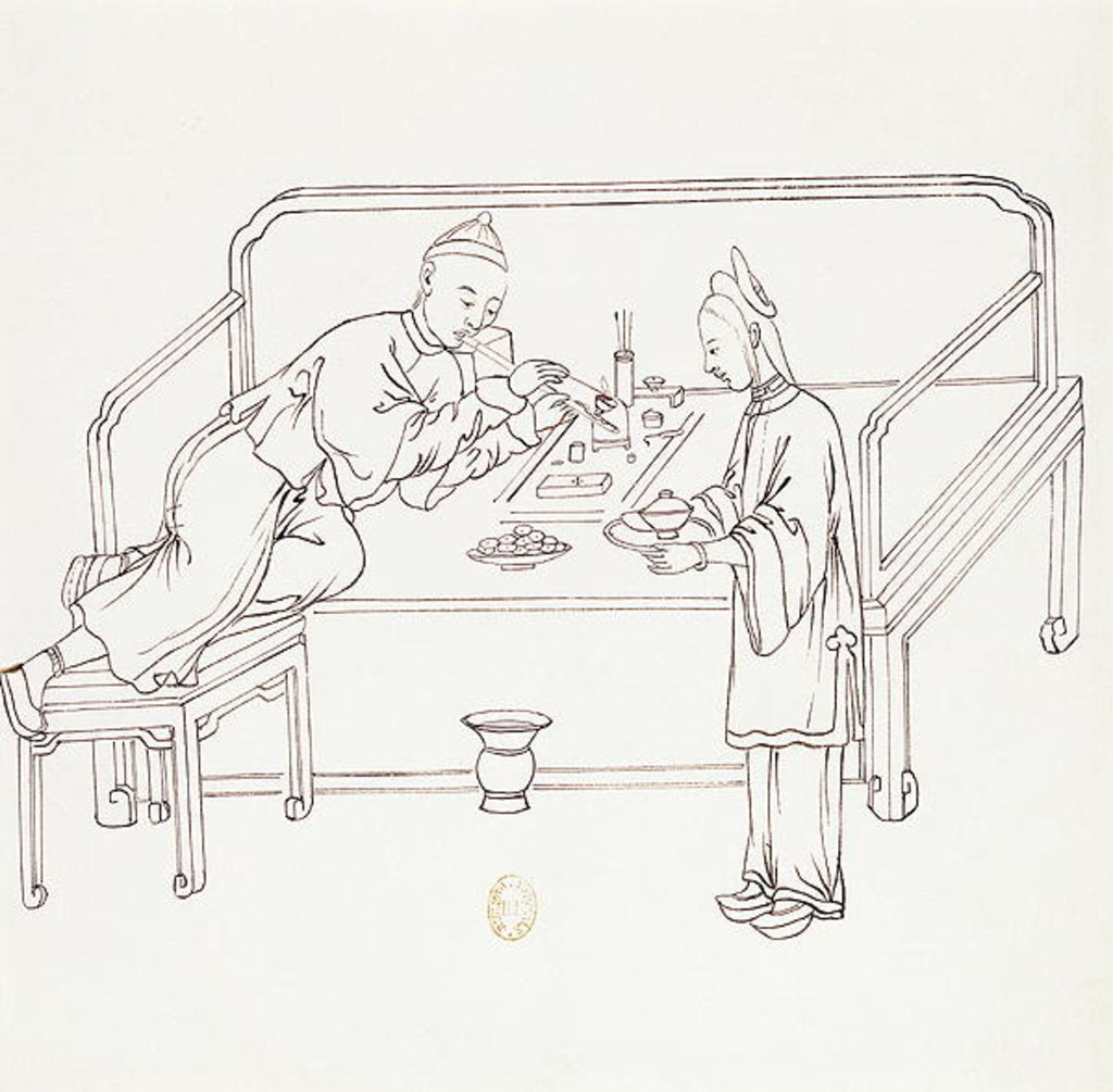 Detail of Smoking Opium by Japanese School