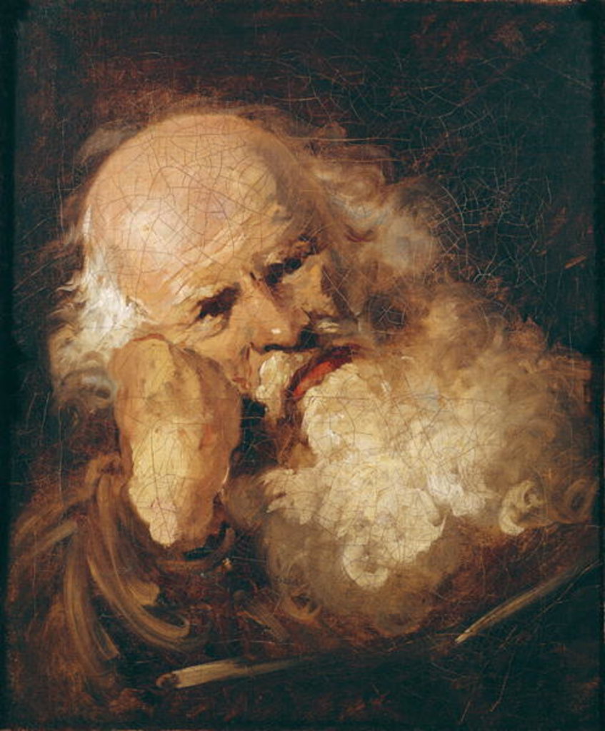 Detail of Head of an Old Man by Jean-Honore Fragonard