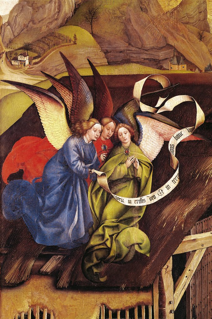 Detail of Nativity by Master of Flemalle